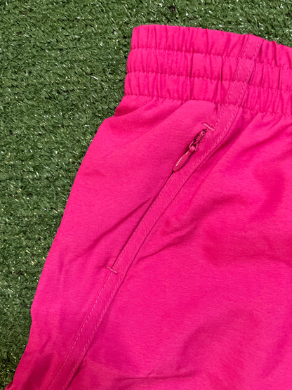 Under armour fly by pink shorts