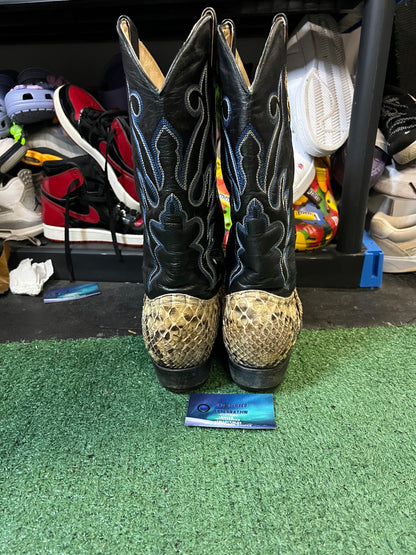 Vacquero snakeskin boots size 12men/13.5women