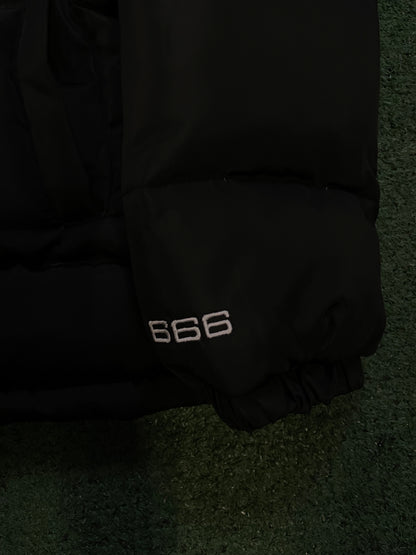 Fuck Your Face puffer black jacket