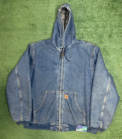 Vintage Carhartt denim hooded jacket