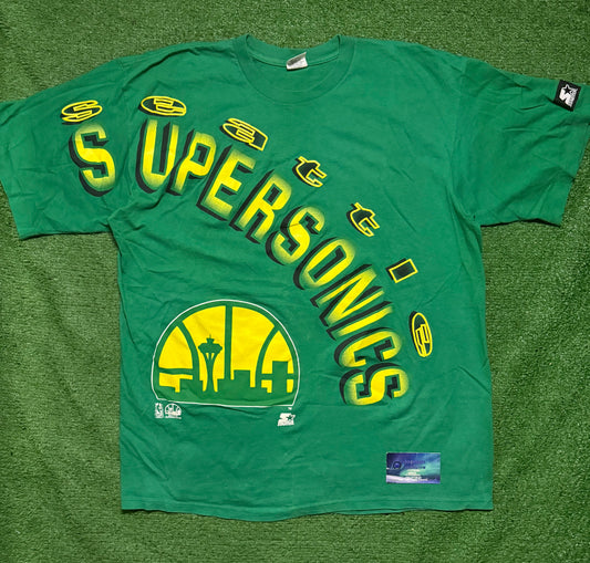 Vintage Seattle SuperSonics Big Spellout Shirt