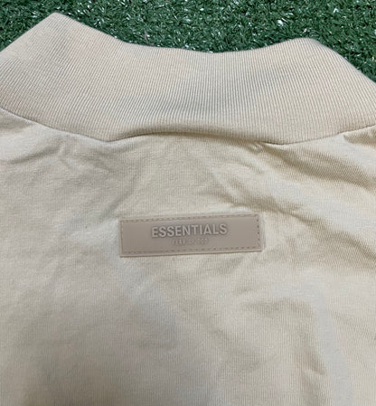 Fear of god Essentials beige mock neck longsleeve