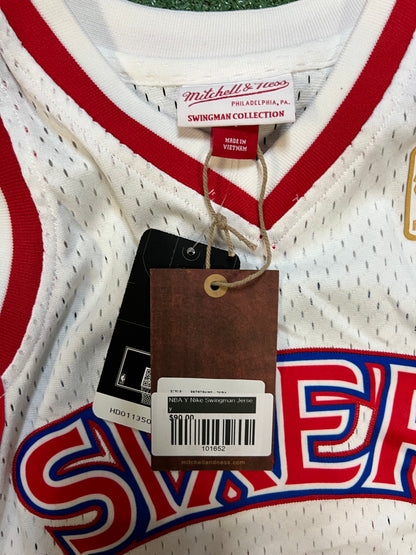 Mitchell & Ness Philadelphia 76ers Allen Iverson 1996-97 Hardwood Classics Swingman  youth jersey