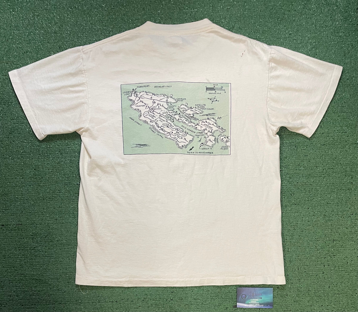 Vintage 1990s Stuart island double sided tee