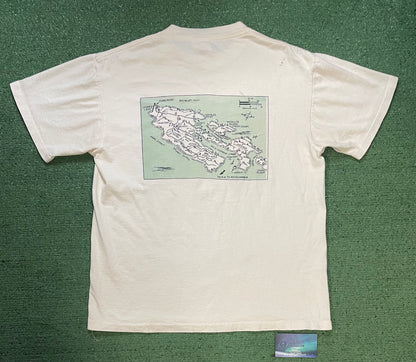 Vintage 1990s Stuart island double sided tee