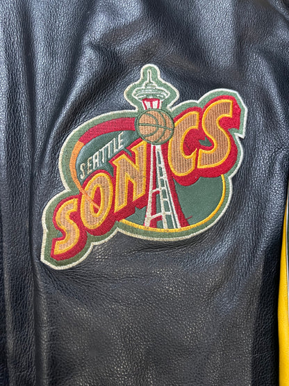 Vintage 1990s Seattle Sonics Wilson leather jacket