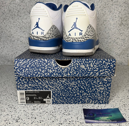 Jordan 3 Wizards 9 Men/10.5 Women “Preowned”