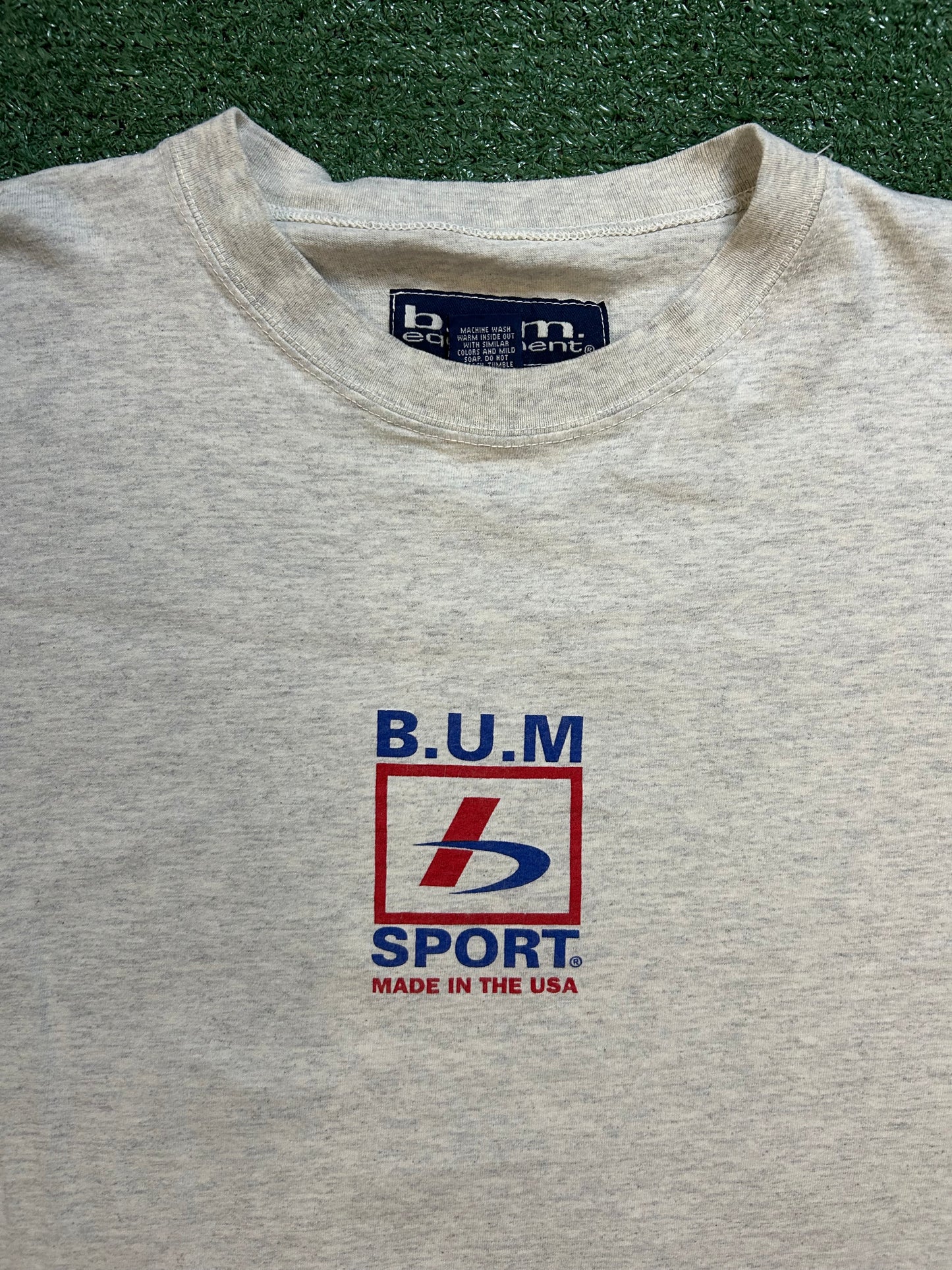 Vintage 1990s B.U.M SPORT grey tee