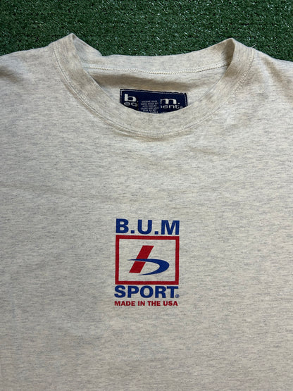Vintage 1990s B.U.M SPORT grey tee