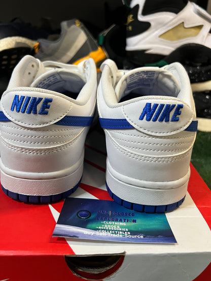 Nike dunk low white hyper royal size 11men/12.5women