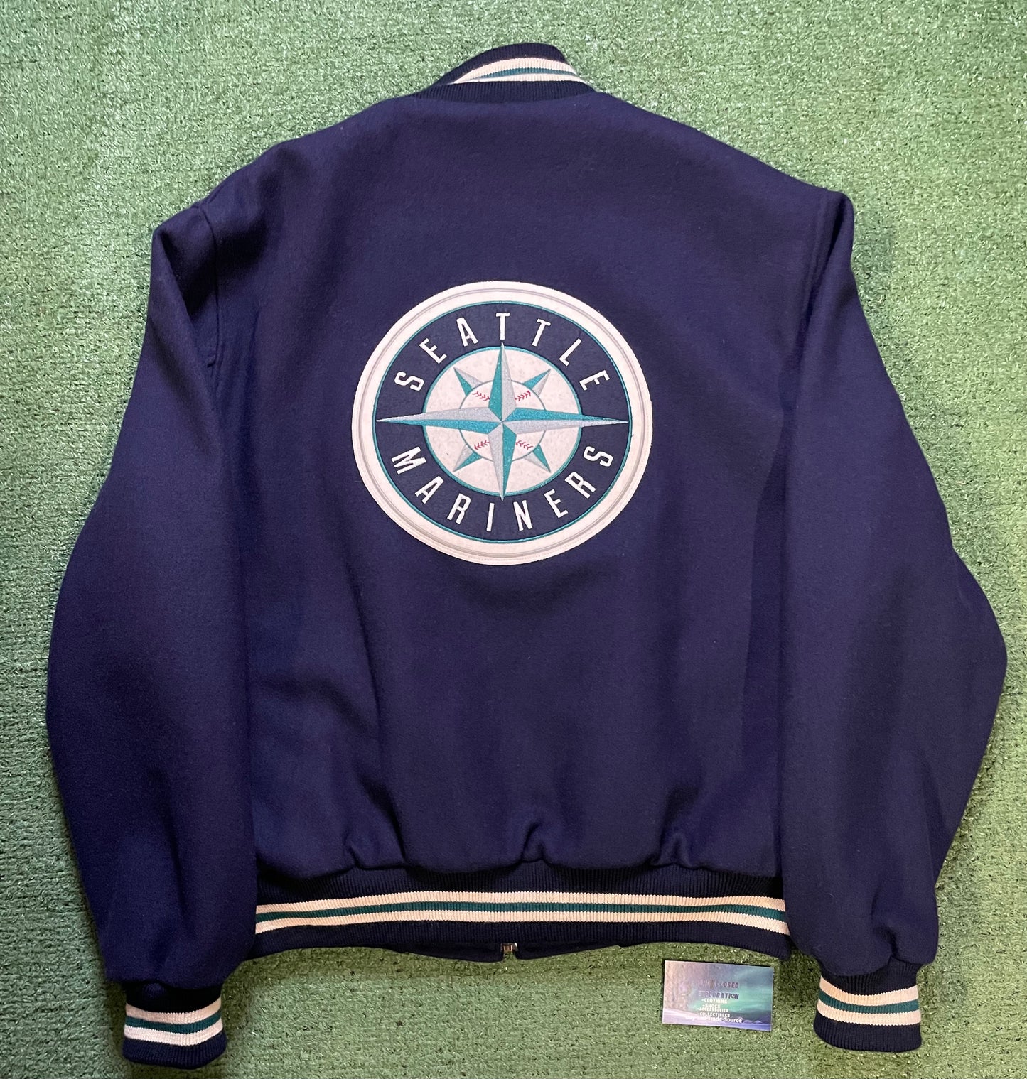Vintage 1990s Seattle Mariners suede varsity jacket