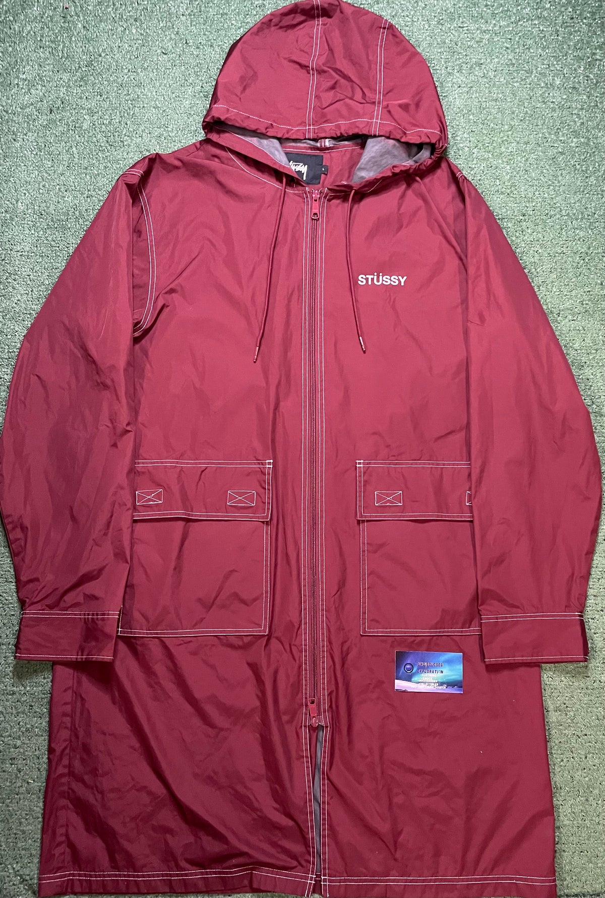 Stüssy Contrast Stitch Parka maroon jacket