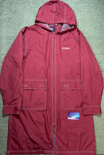 Stüssy Contrast Stitch Parka maroon jacket