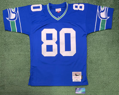 Seattle Seahawks Mitchell & ness Steve Largent #80 blue jersey