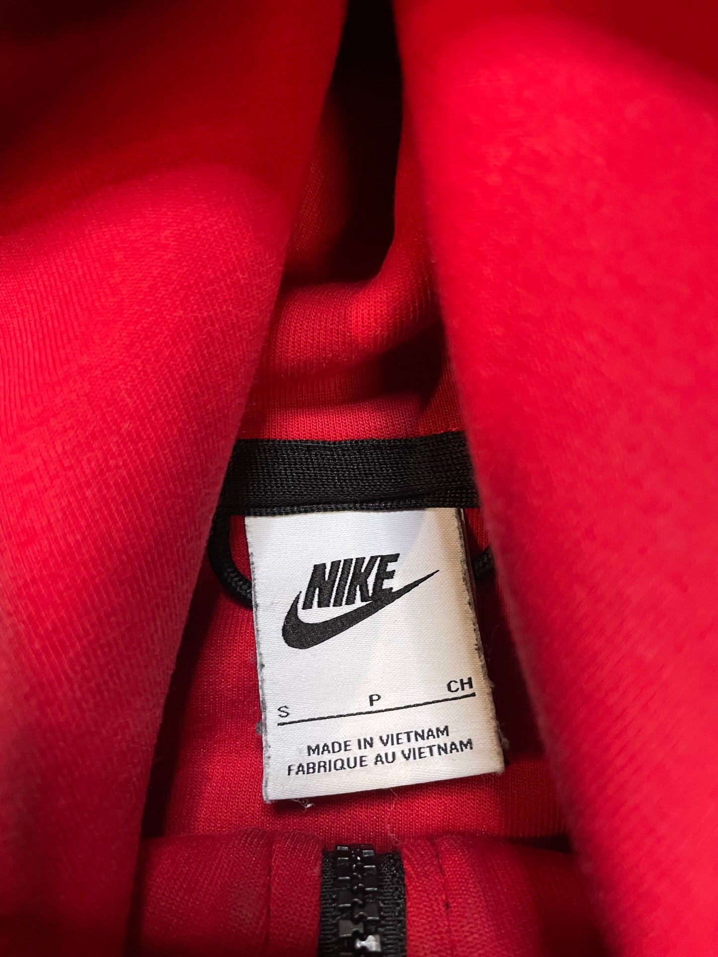 Nike tech fleece red hoodie