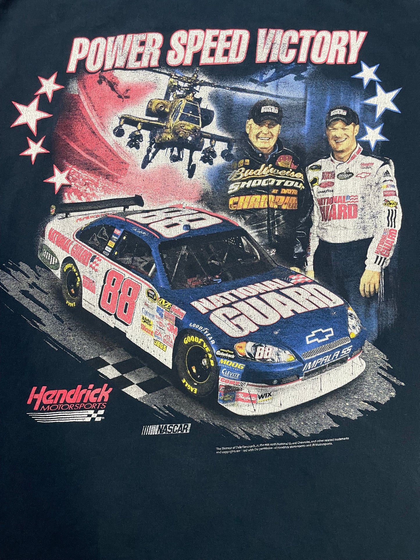 Vintage 2000s Dale Earnhardt Budweiser shootout tee