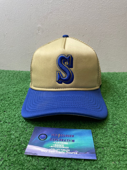 Seattle Mariners blue and gold mesh hat