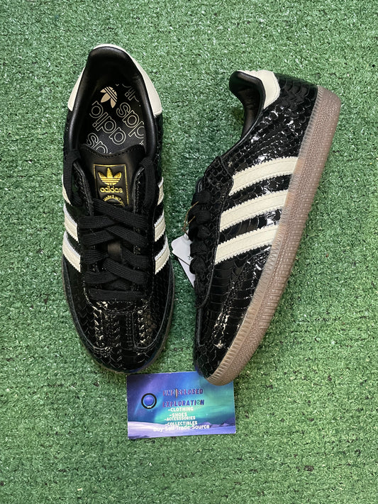 Adidas samba black patent snakeskin