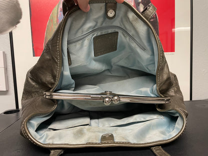 Coach patent leather kisslock shoulder bag