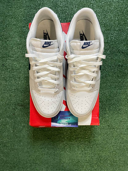 Nike Dunk Low white midnight navy size 12men/13.5women