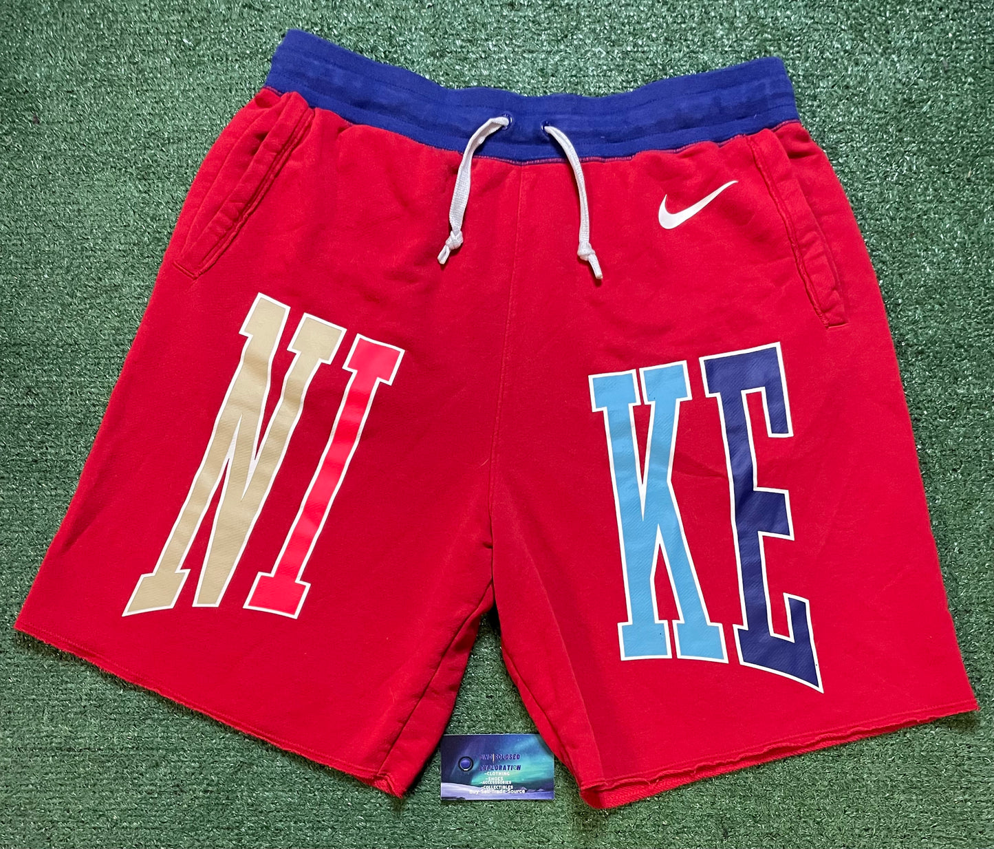 Nike Americana red/blue swoosh shorts