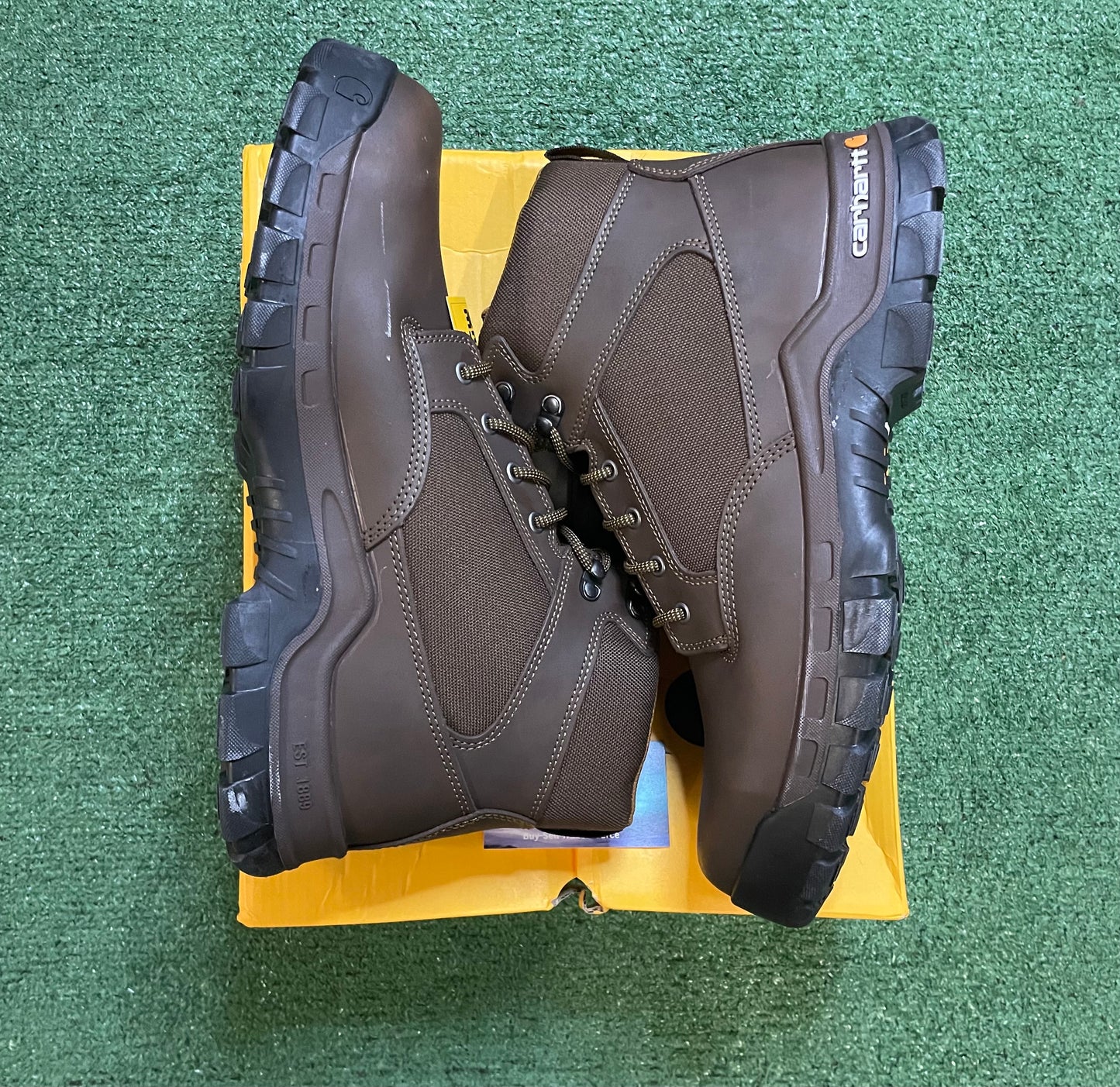 Carhartt rugged flex steel toe work boot brown