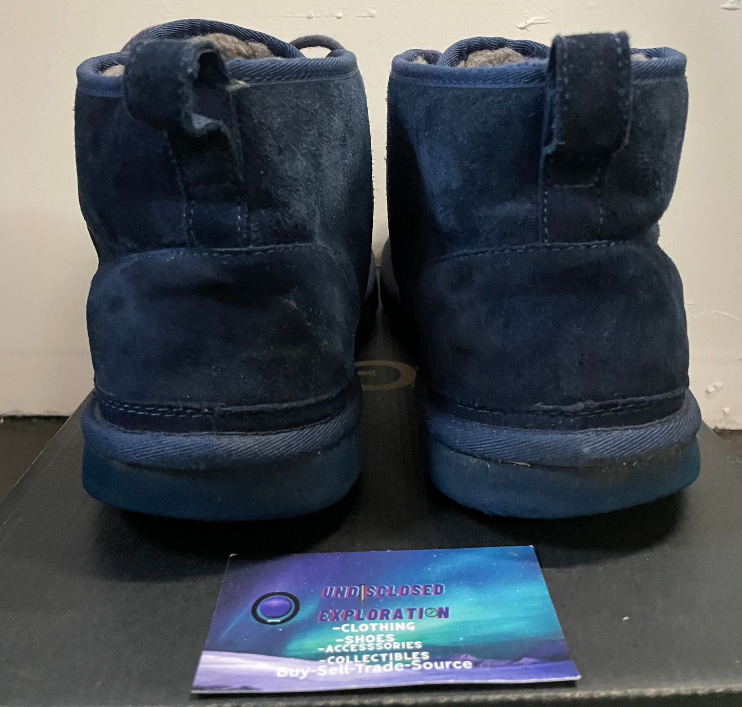 Ugg neumel navy boots Size 14men/15.5women