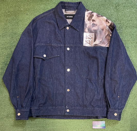 Raf Simons portrait denim Jean jacket