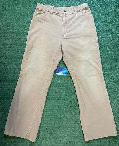 Vintage Plain Pockets corduroy pants