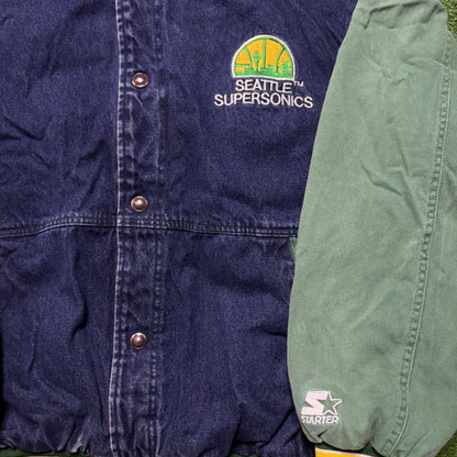 Vintage Seattle SuperSonics Denim Starter Jacket