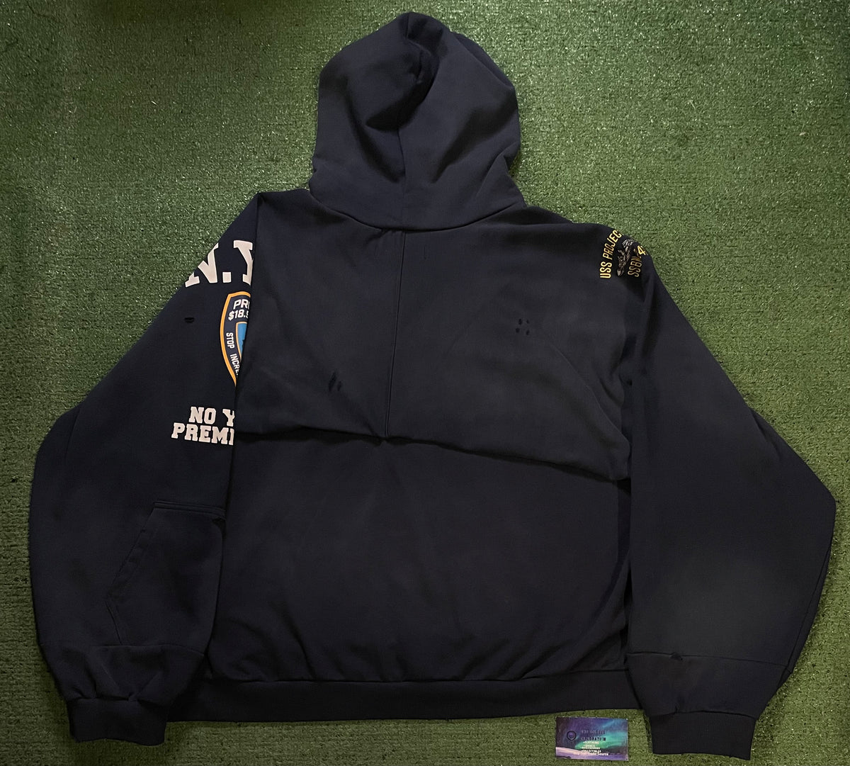 Project G/R reconstructed navy hoodie