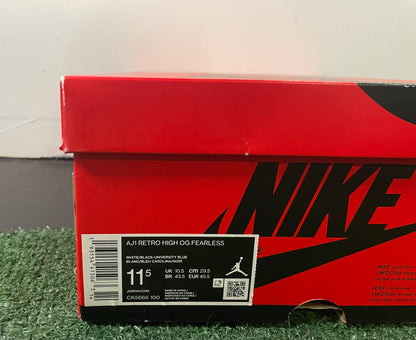 Jordan 1 high fearless size 11.5men/13women