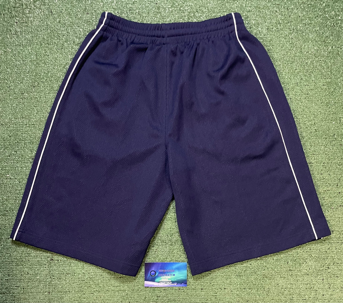 Puma navy & white youth shorts