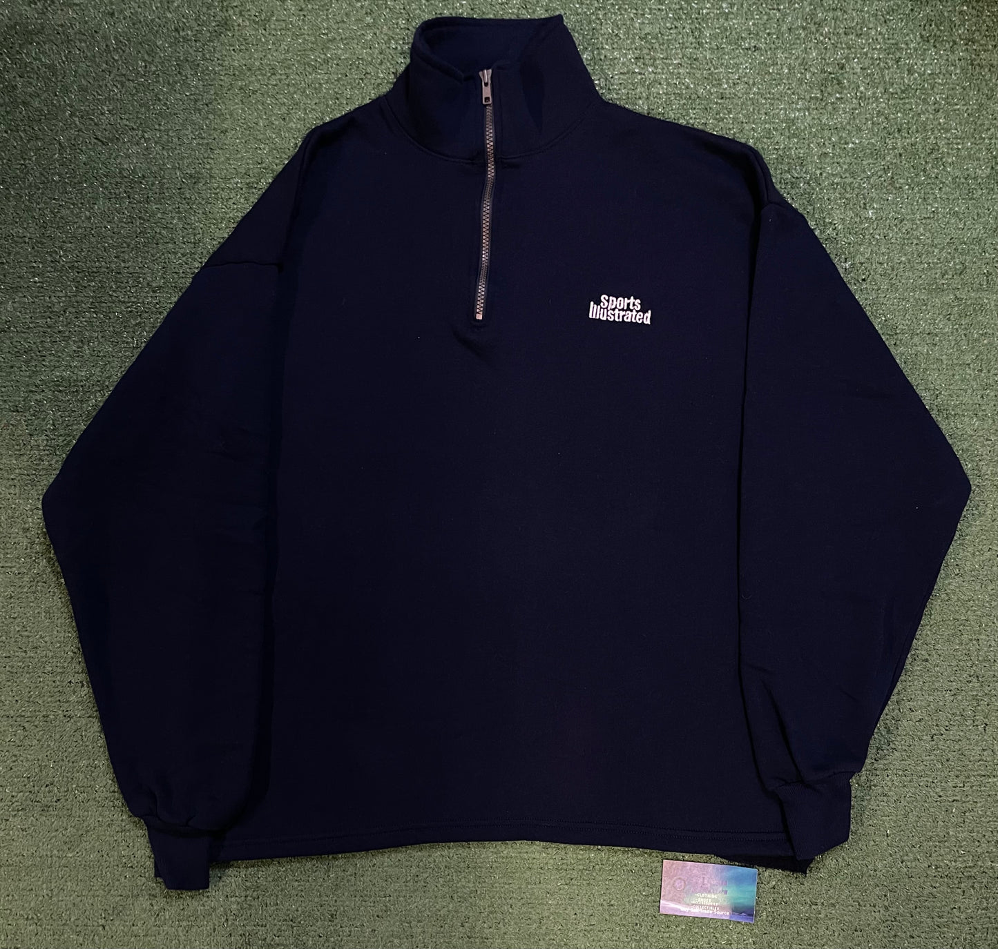 Vintage 1990s Sports Illustrated embroidered quarter zip up hoodie
