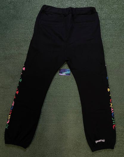 Chrome Hearts multi color cemetery cross sweatpants