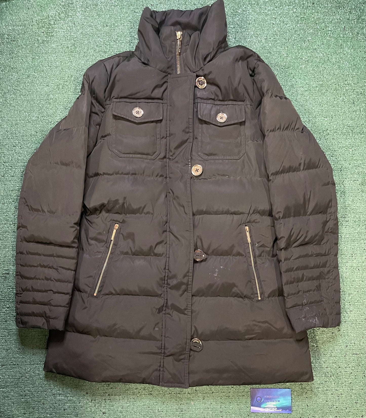 Michael Kors olive green puffer jacket