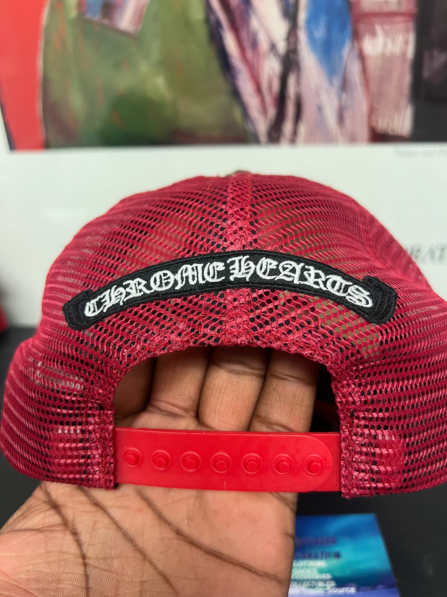 Chrome Hearts King Taco white and red Hat