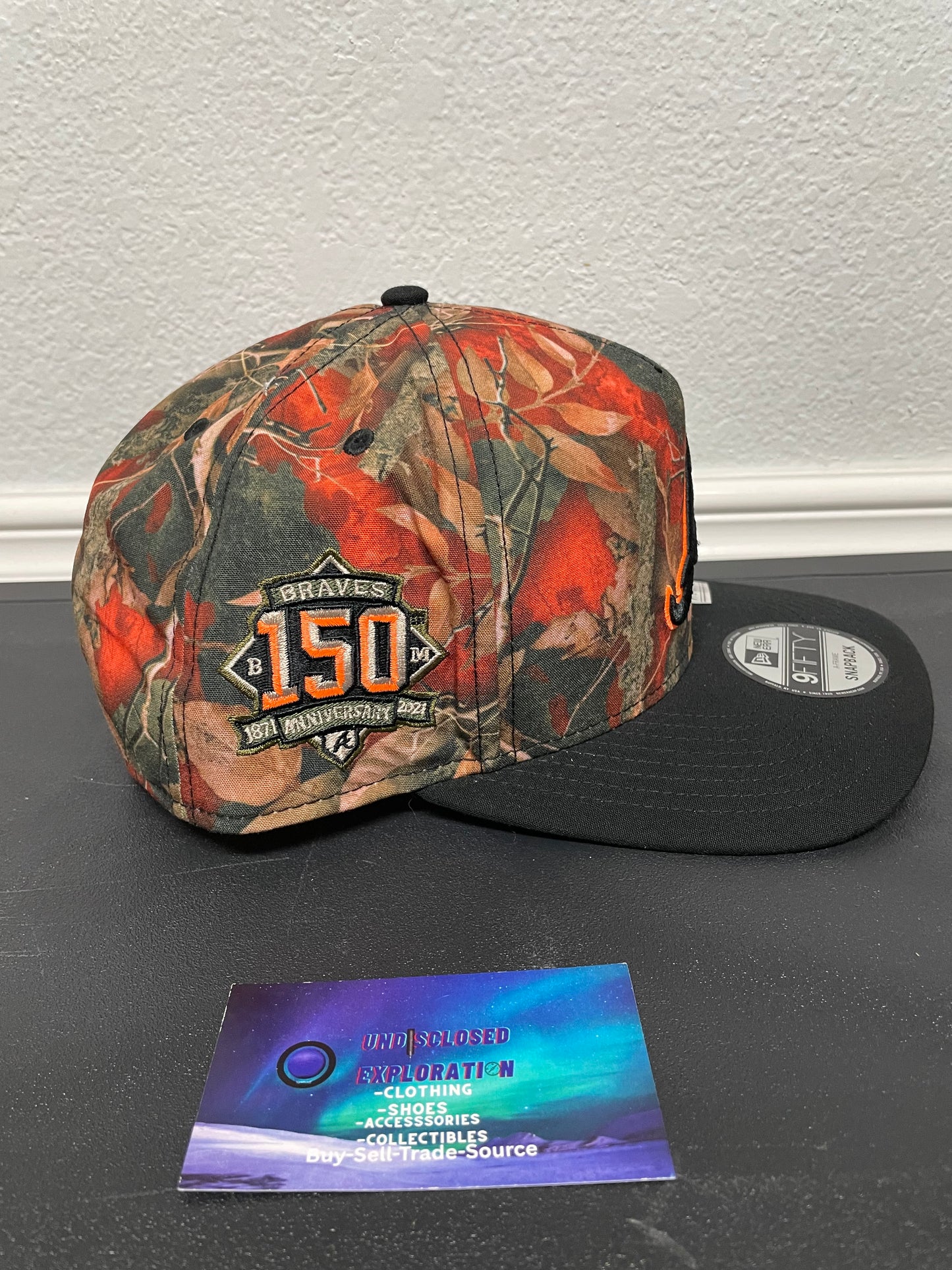 Atlanta Braves Amber Leaves 150th anniversary new era hat