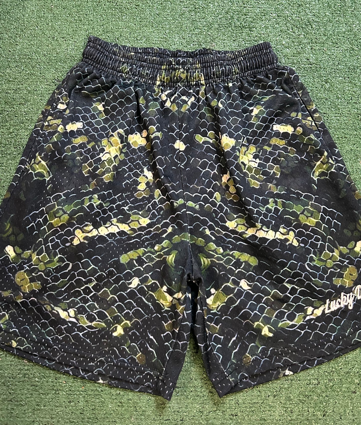 Lucky dog snakeskin shorts