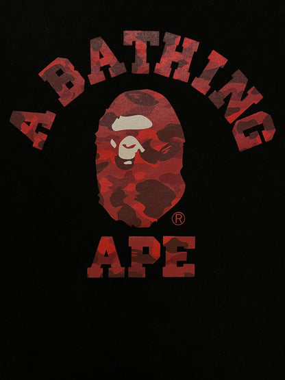 Bape color camo red college tee