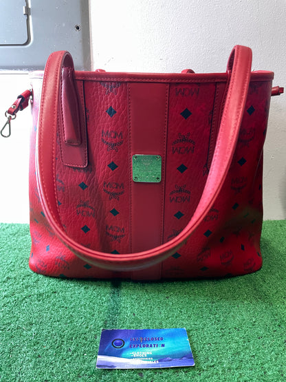 MCM Reversible Liz Visetos candy red bag