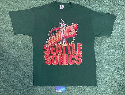 Vintage 1990s Seattle sonics tee