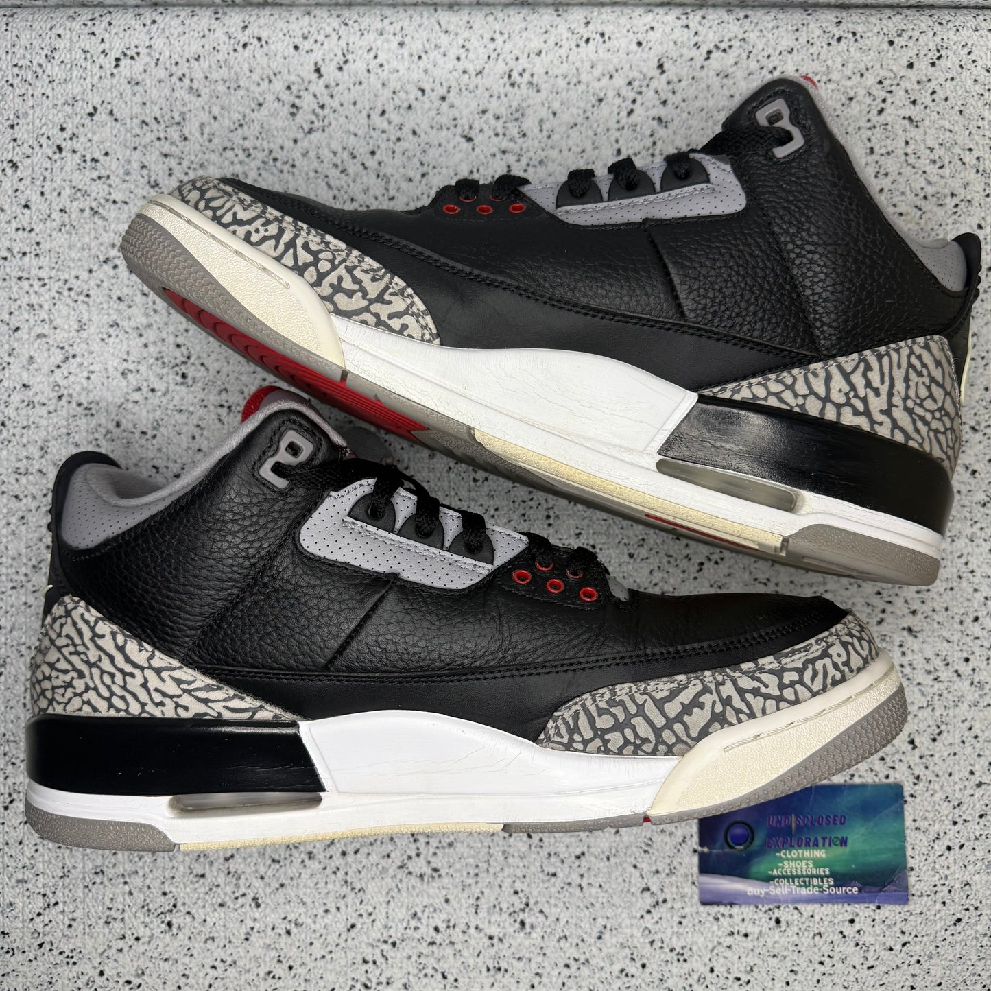 Jordan 3 Black Cement 2018 12 Men/13.5 Women “Preowned”