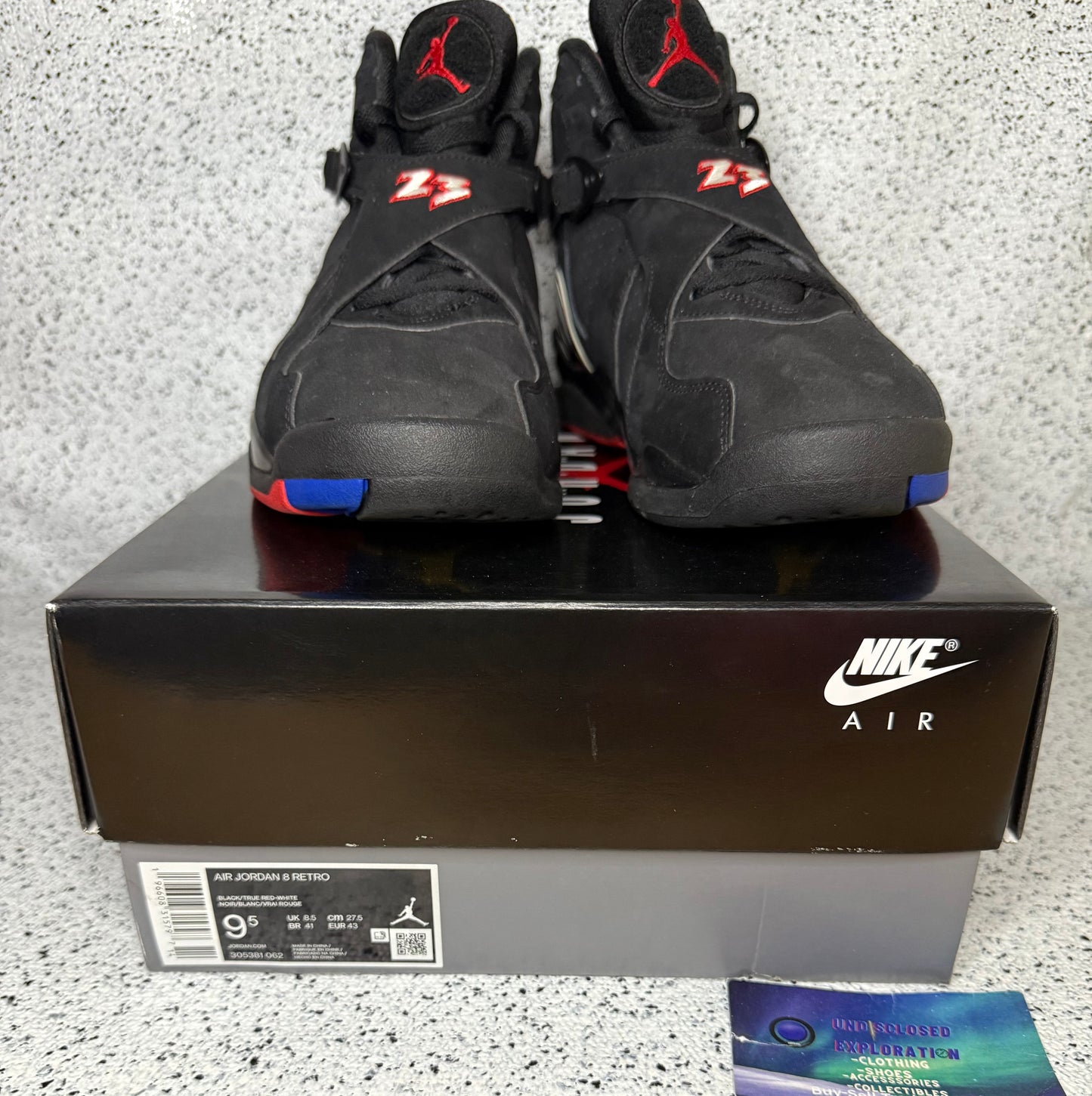 Jordan 8 Playoff 9.5 Men/11 Women “Preowned”