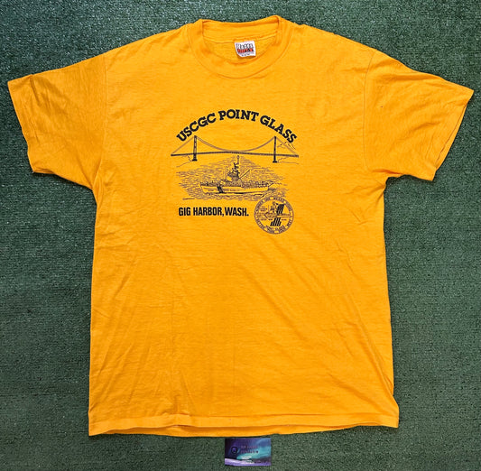 Vintage 1980s USCGC point glass gig harbor  Wa tee