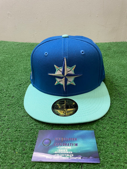 Seattle Mariners blue and teal 30th anniversary new era  fitted  hat