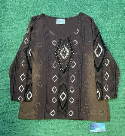 Vintage Cactus Bay brown longsleeve