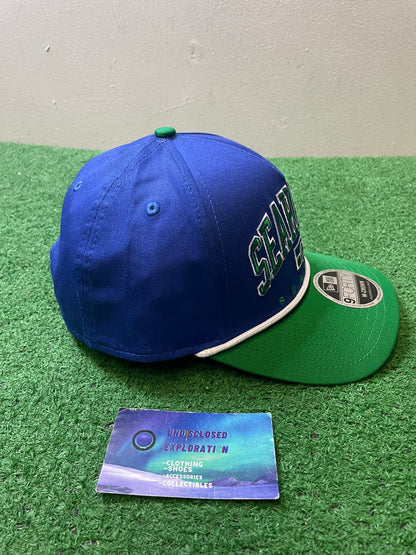 Seattle Seahawks throwback arc logo blue and green hat