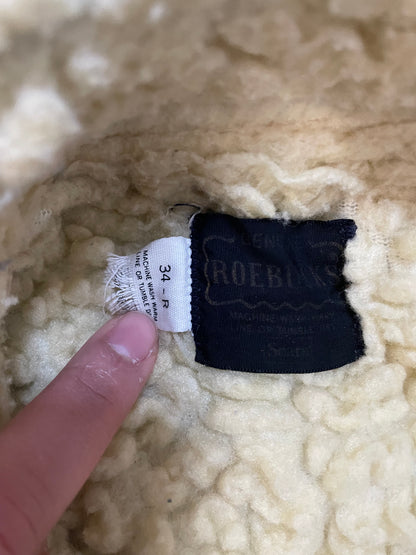 Vintage 1970s Roebucks Sherpa jean chore jacket
