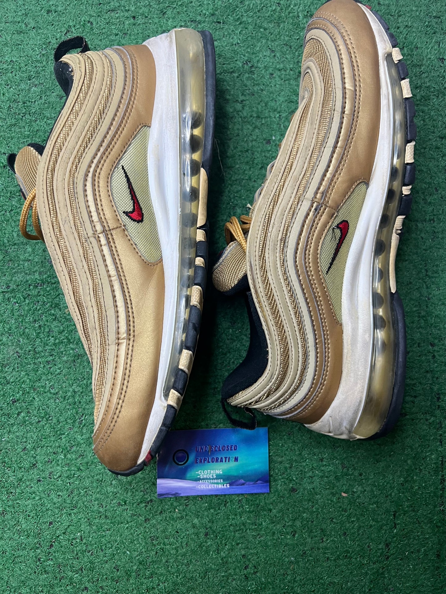 Nike air max 97 metallic gold size 10.5men/12women